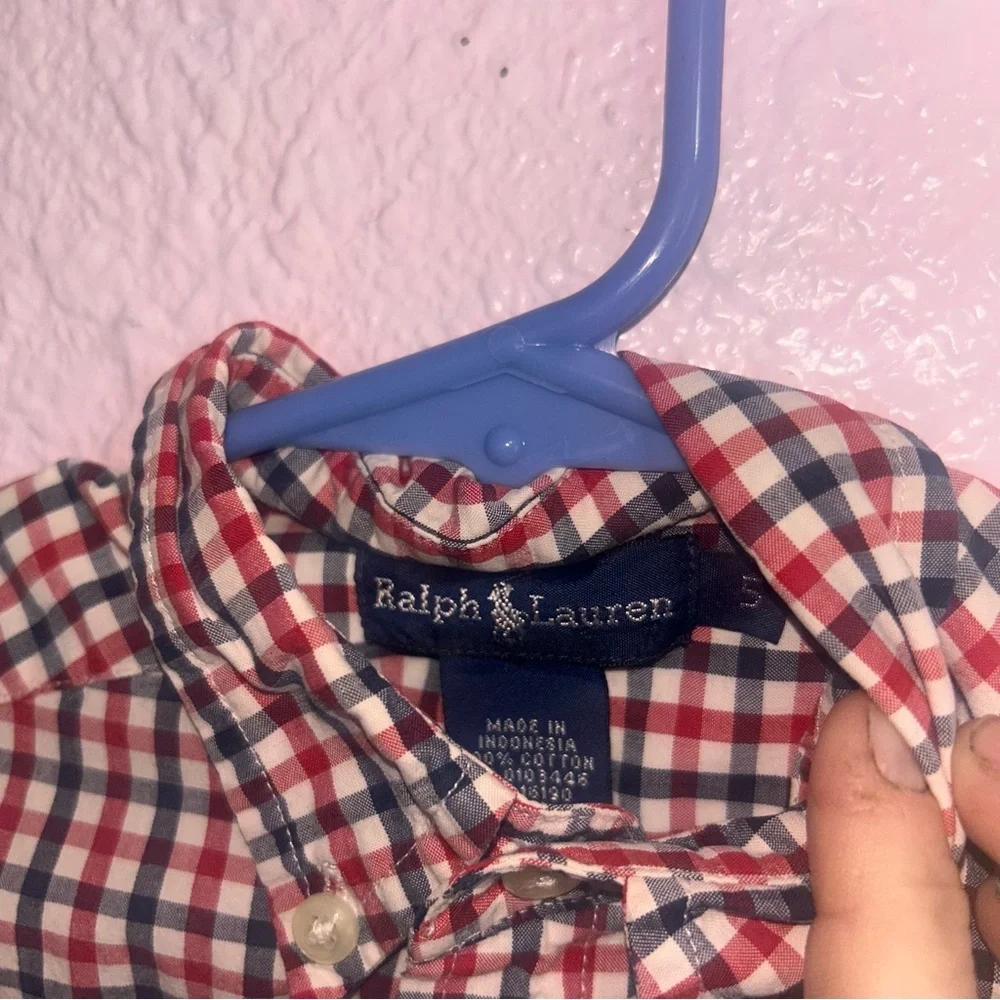 Ralph Lauren Red and Black Plaid Shirt